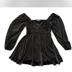 Altar'd State Black Satin Gown
